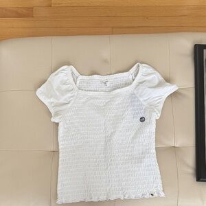 Abercrombie Kids White Smocked Blouse